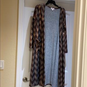 LulaRoe Sarah elegant copper chevron size M